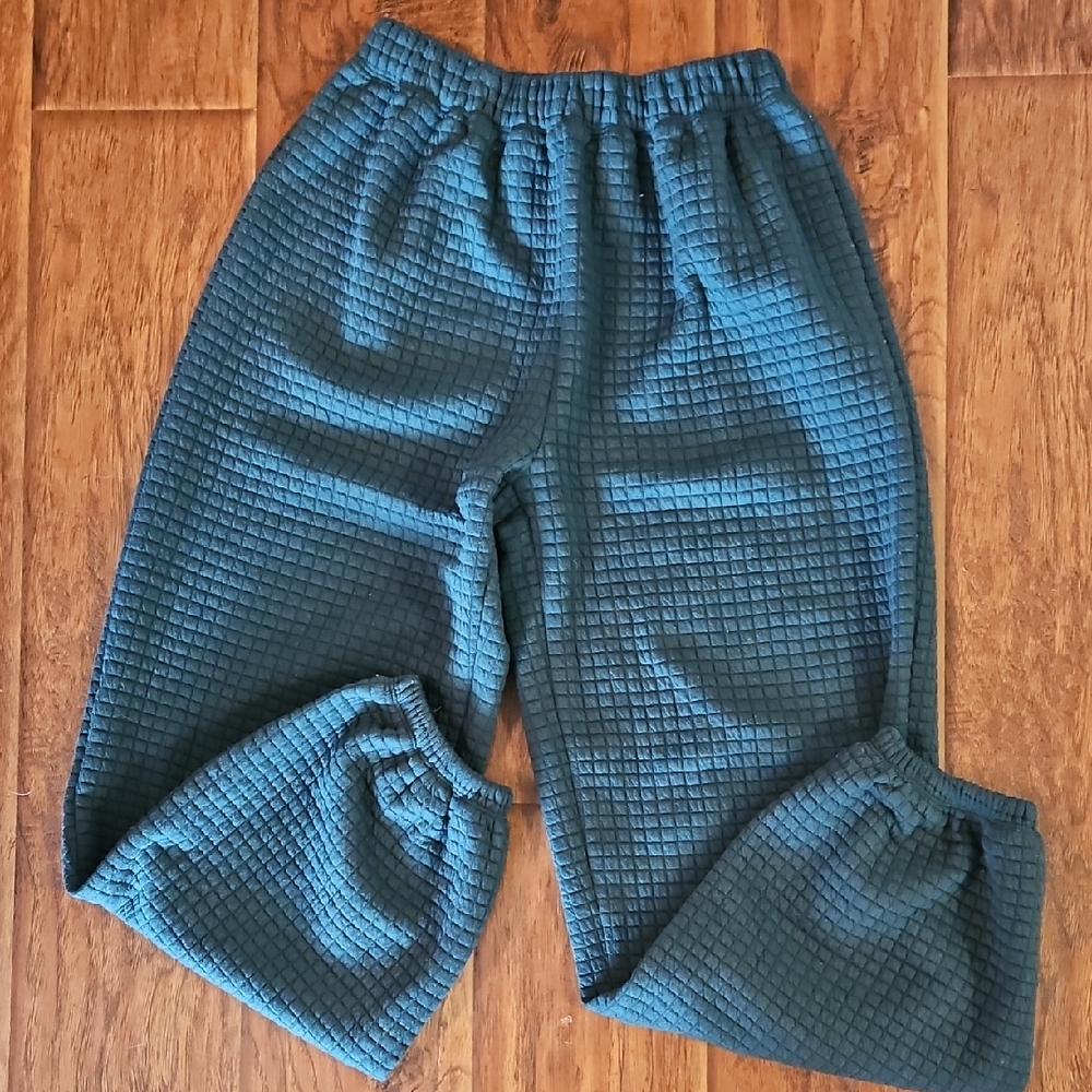 Princess Polly Quilted Joggers Womens 8 Green